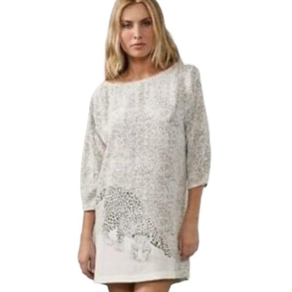 LEO PRINT SILK DRESS MARY